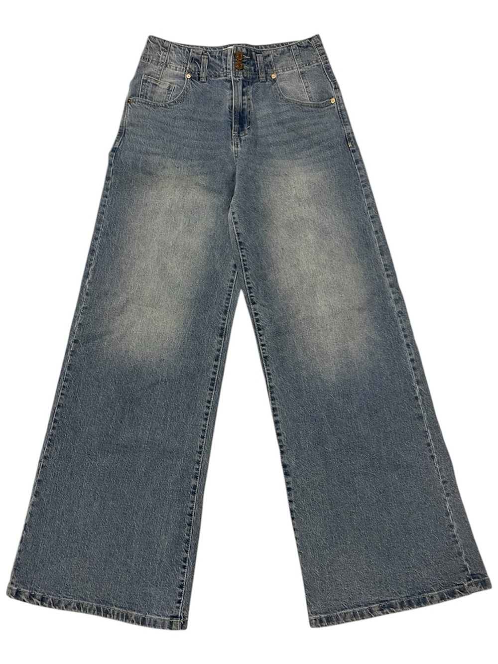 Habitual Washed Wide-Leg Jeans - Light Blue Fade